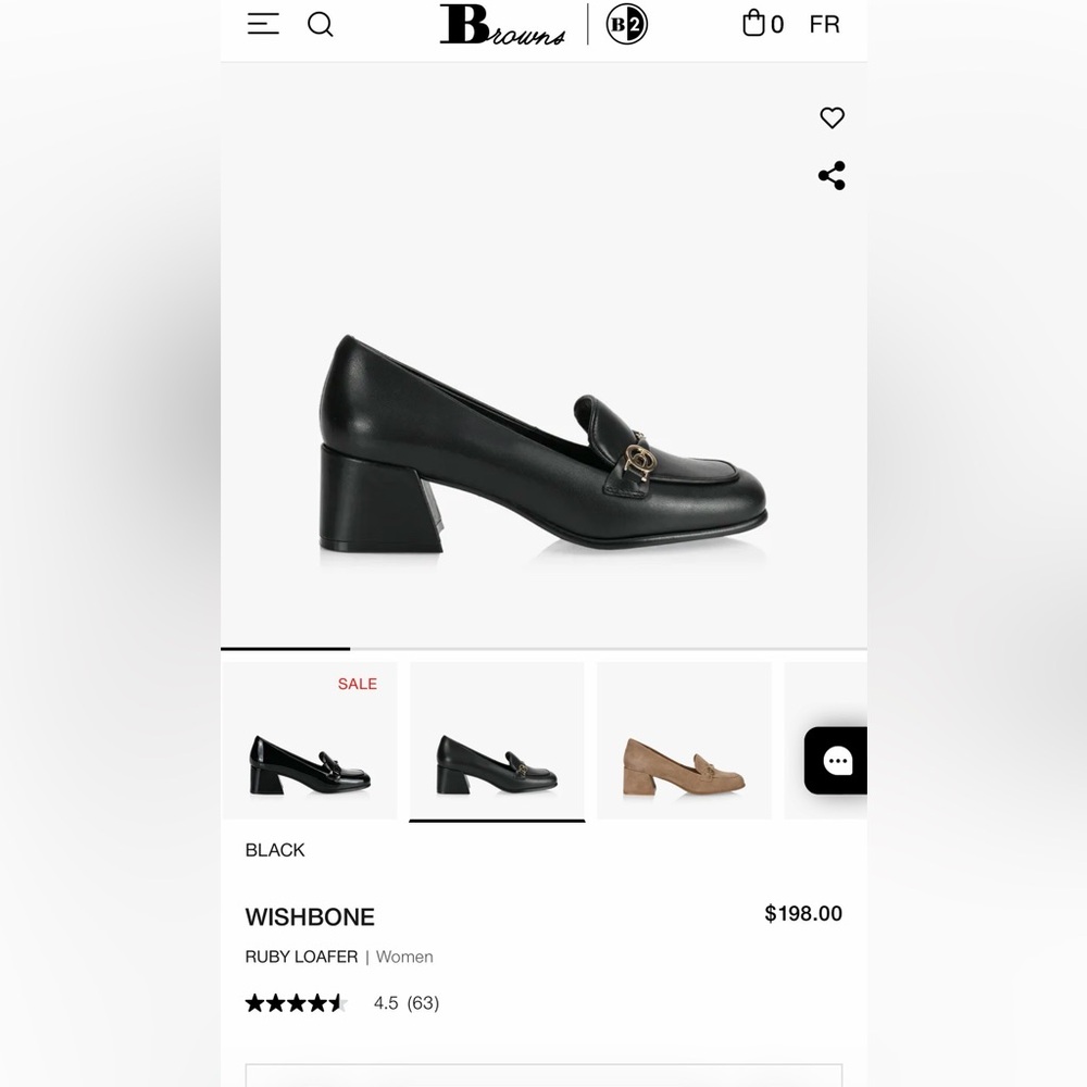 Wishbone Ruby Loafer Women’s Black Leather Loafers